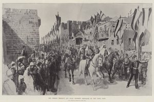 الإمبراطور والأركان الألمان يدخلون القدس عند بوابة يافا